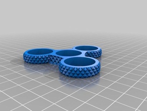 recartilhado tri-spinner edc fidget widget triplo rolamento giratório brinquedos & games personalizado 3d print model - Mito3D