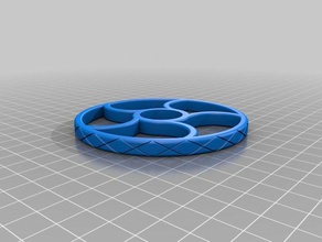 Runde zappeln spinner gadgets fidget hand Spielzeug gerändelt 3d print model - Mito3D