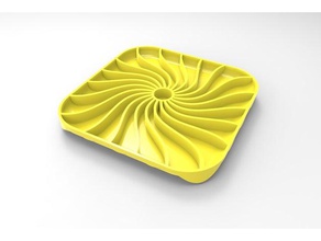 sunshine drink coaster kitchen & dining drainage squircle sun 3d print model - Mito3D