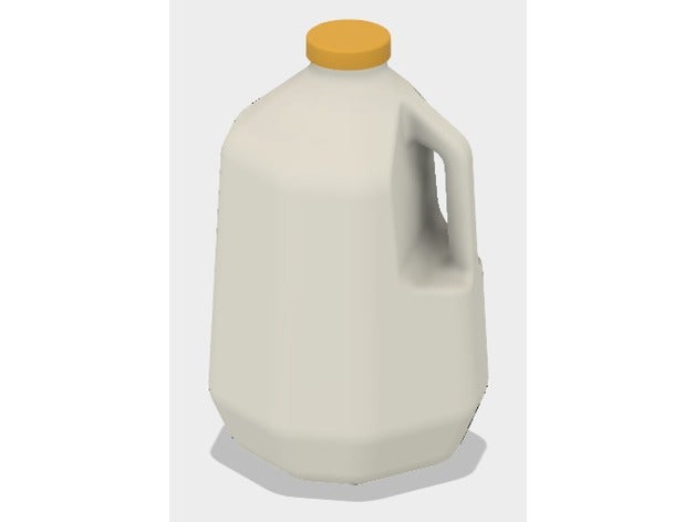 gallon milk jug - hollow containers 3D print model - Mito3D