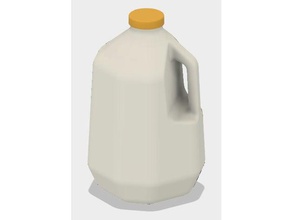 galão jarro de leite - oco recipientes o 3d print model - Mito3D