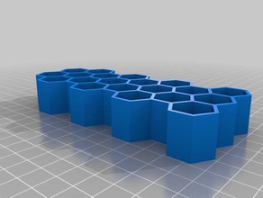 17mm favo de mel recipientes personalizado 3d print model - Mito3D