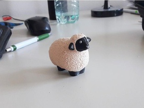 sheep multi-material remix animals dual extrusion multi-color multi-extrusion multicolor multimaterial wooly 3d print model - Mito3D