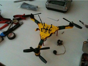 quadricoptère hexacopter y4 y6 configuration r c véhicules mini quadcopter frame 3d print model - Mito3D