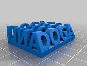 doga anli stereo-text Skulpturen kundengebundene 3d print model - Mito3D