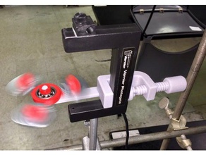 fidget spinner mount photogate physics & astronomy moment inertia rotation vernierst 3d print model - Mito3D