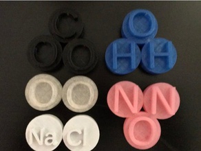 moleküller oyuncak & oyun aksesuarları atom modeli atomlar fidget spinner openscad 3d print model - Mito3D