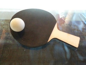 laser-cut ping pong paddle toys & games 3d print model - Mito3D