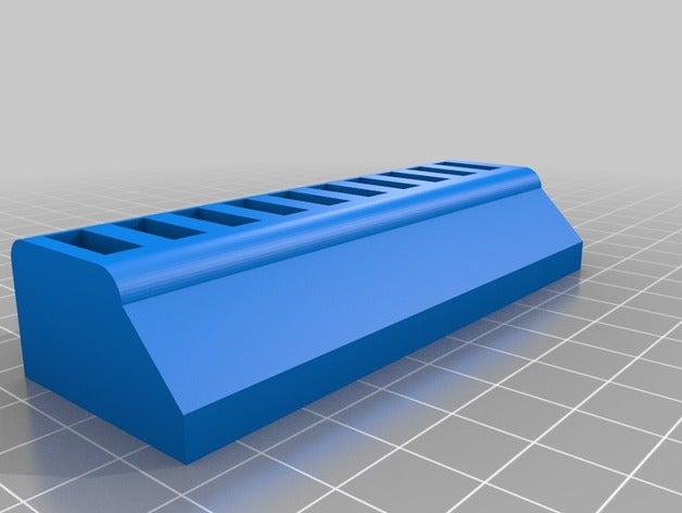 10 memory stick organizzatore organizzazione su misura 3D print model - Mito3D