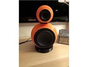 2 way orb speaker music 2-way loudspeaker sphere 3d print model - Mito3D