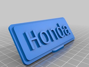 my customized table plaque honda office 3d print model - Mito3D