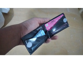 cartera flex flexible wallet accessories credit card pla money slim 3d print model - Mito3D