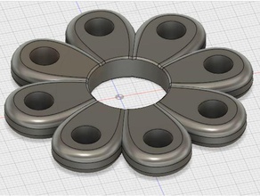 fiore fidget 22mm cuscinetti 8mm palle giocattoli meccanici spinner cuscinetto a sfera 3d print model - Mito3D