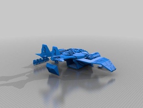 warhammer 40k remix xcom 2 skyranger i veicoli astronave il veicolo wargames-giochi di guerra 3d print model - Mito3D