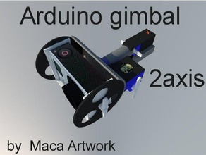 gimbal sjcam yüksek 2axis 2servos arduino+mpu6050 desteklenmektedir kamera arduino mpu6050 stabilzer 3d print model - Mito3D