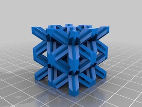 111 spaceframe-demo engineering cube achtkantig openscad spaceframe 3d print model - Mito3D