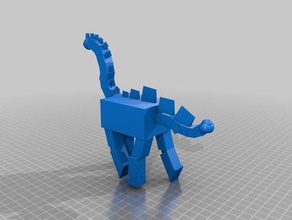 bronchiosaurio carn voro La impresión en 3d 3d print model - Mito3D