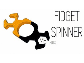 fidget spinner - m8 porcas A impressão 3d rolamento rolamentos duble hex m6 necessário nenhum nozes triplo sem 3d print model - Mito3D