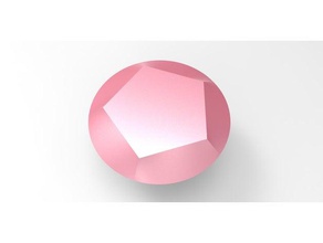 quartzo rosa pedra preciosa steven universo traje acessório cosplay prop crystalgems csplayprop gem pinkstone rosequartz stevenuniverse 3d print model - Mito3D