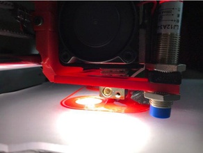 sensor indutivo led montagem addon bq prusa i3 Impressora 3d de peças complemento hephestos hotend diodo emissor luz tira luzes 3d print model - Mito3D