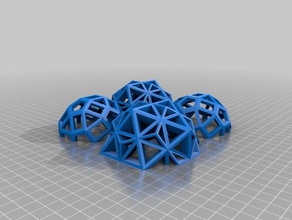 2 geometry math objects geodes platonic algorythmic generative art 3d print model - Mito3D