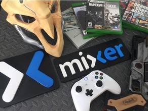 mixercom logo formerly beampro video games 3d beam mixer ps4 streaming twitch twitchtv game xbox one 3d print model - Mito3D