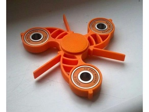 fidget spinner flickable yüzgeçleri mekanik oyuncaklar el oyuncak 3d print model - Mito3D