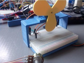 dc motor - breadboard monte edin elektronik arduino freecad yarattı tutucu Kızılötesi sensör mount 3d print model - Mito3D