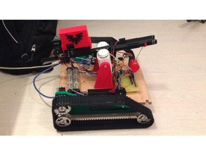 boulon de canon puissant nerf monture prom3th3an la robotique arduino le robot réservoir tourelle 3d print model - Mito3D