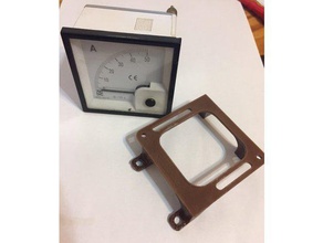 panel meter wall mounting bracket parts electrical 3d print model - Mito3D