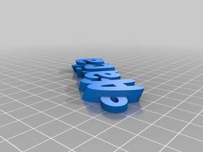 il mio personalizzato iamburny v2 di testo - afavida i portachiavi su misura 3d print model - Mito3D
