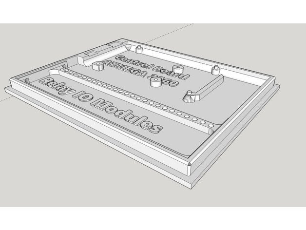 arduino 2560 taban plakası taşıyıcı röleleri mega elektronik durumda monte edin plc 3D print model - Mito3D