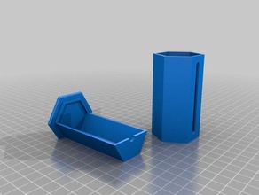 halb-dollar-Rohr Container kundengebundene 3d print model - Mito3D