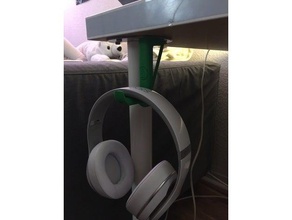 headphone hanger ikea desks audio 3d print model - Mito3D