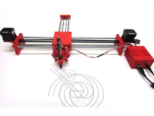 dibujo del robot arduino uno + cnc escudo grbl herramientas arte axidraw máquina de la cortadora drawbot grblshield sostenedor pluma trazador penplotter plotter plotterbot el motor paso a xy 3D print model - Mito3D