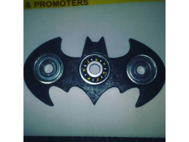 batman fidget spinner toys & games logo 3D print model - Mito3D