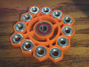 fidget spinner m8 nuts toys & games fidgeting fidgetspinner hand toy 3d print model - Mito3D