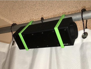 photive hydra bluetooth speaker shower rod clips audio clip hanger accessories 3d print model - Mito3D