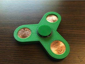 penny spinner mechanical toys fidget hand toy 3d print model - Mito3D