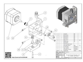 simple bowden extrusora de filamento 175 la mano izquierda Impresora 3d extrusoras extrusor 3d print model - Mito3D
