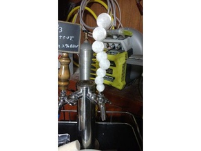 sparkling water handle bubbles tap beer bubble kegerator 3d print model - Mito3D