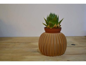 cactus vaso decoração plantador de flores o flor caneta titular papel carta 3d print model - Mito3D