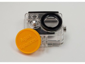 xiaomi yi impermeável capa do caso câmera a tampa da caixa 3d print model - Mito3D