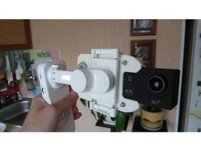 x-cam visão 2 ação adaptador de câmara câmera 3d print model - Mito3D