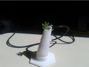 wearable planter vase stand 3d-drucken dock Ohr micro mini Hals Halskette Pflanzer pot Ringe wer wera 3d print model - Mito3D