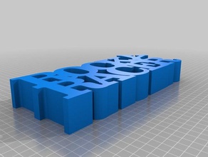 rocky racer kelime heykeller özelleştirilmiş 3d print model - Mito3D