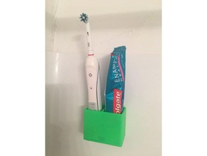 ventosa escova de dentes pasta titular casa banho oral b chuveiro suporte da dente 3d print model - Mito3D