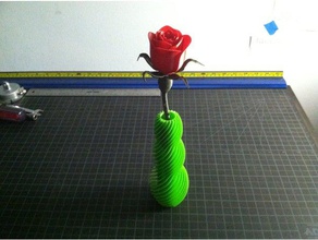 staminali di rosa qualsiasi 19mm vaso arredamento fiore fiori regalo la festa della mamma petali rose sepali le spine san valentino il giorno regali 3d print model - Mito3D