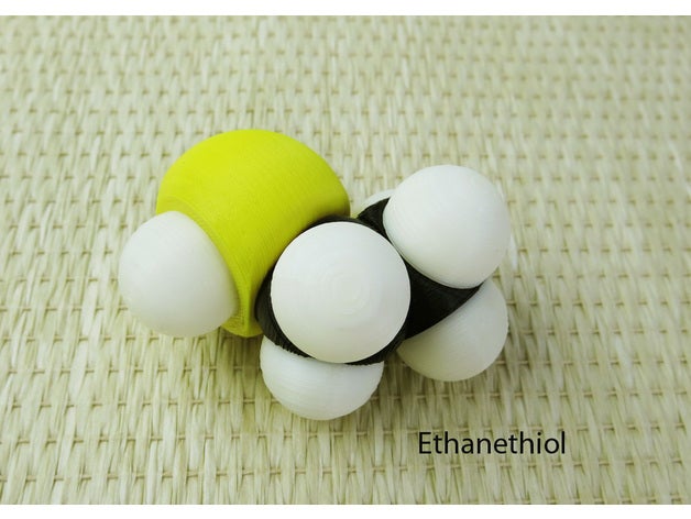 riempimento dello spazio di modelli molecolari zolfo, fosforo pacchetto espansione apprendimento modello atomico atp la chimica molecolare zolfo 3D print model - Mito3D