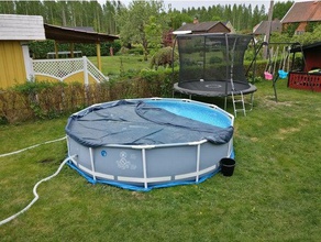 piscina intex copertura batter d'occhio staffa all'aperto e giardino il coperchio snap-on snapfit 3d print model - Mito3D